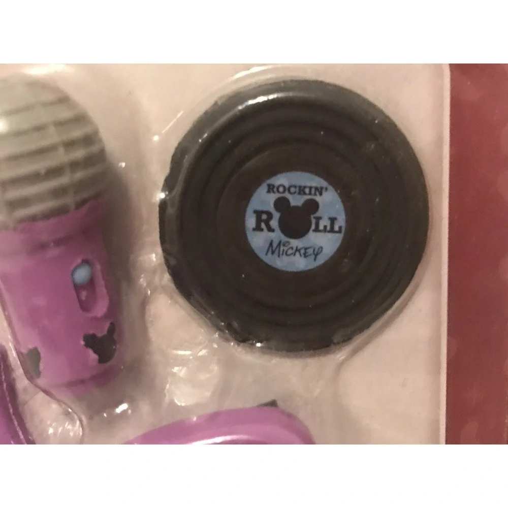 Disney Store Mickey Mouse Rock Roll Puzzle Erasers Guitar Mic Headphones Record